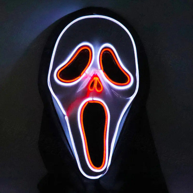 LED Glow Screaming Mask – Halloween Costume 🎃