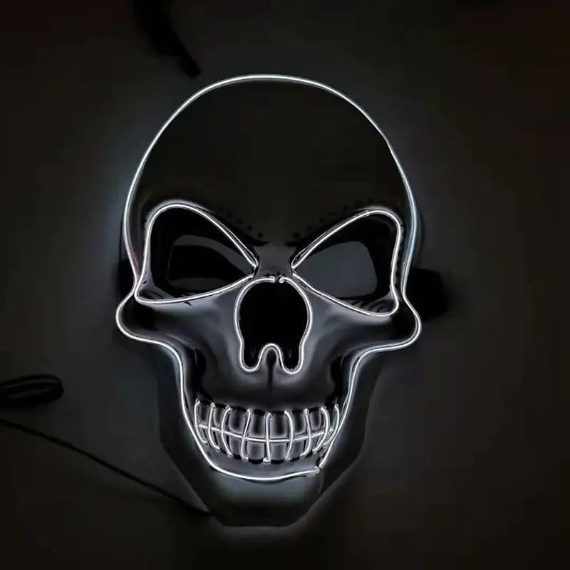 LED Glow Skull Mask β Light-Up Halloween Party Mask π