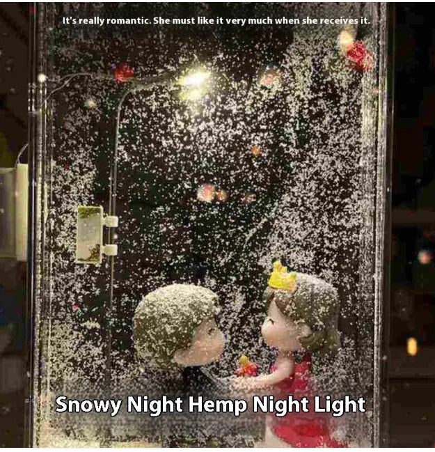 Christmas Snowy Night Light – Festive LED Lamp with Flowing Snow Effect