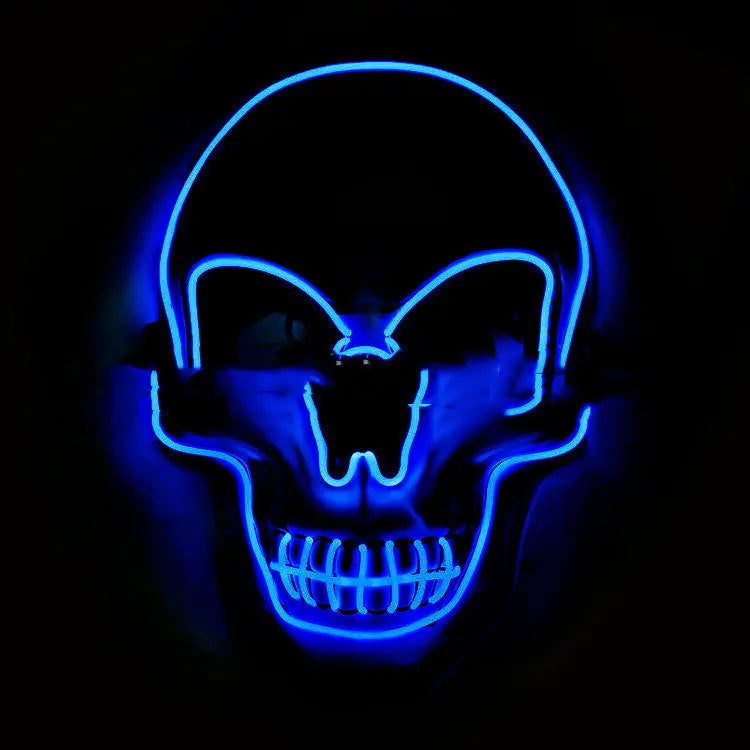 LED Glow Skull Mask – Light-Up Halloween Party Mask 💀