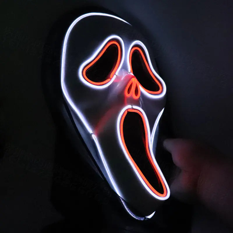 LED Glow Screaming Mask – Halloween Costume 🎃